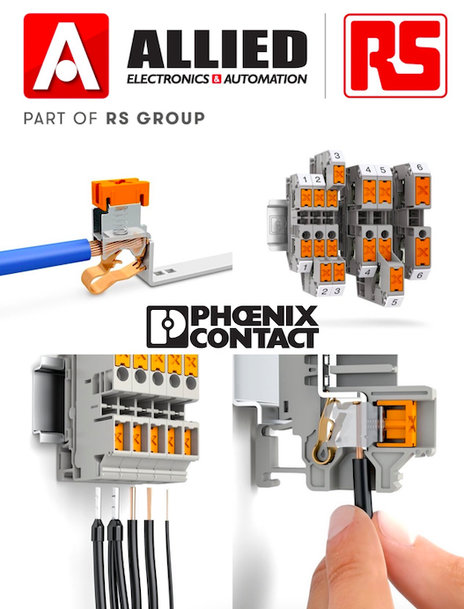 Allied Electronics & Automation Offers Phoenix Contact’s New XTV Terminal Blocks With Push-X Direct Connection Technology